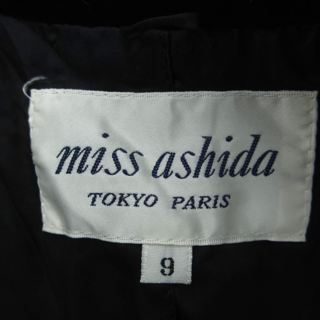 ミスアシダ　ブラック　ベロア　ジャケット ミス アシダ miss ashida テーラードジャケット 上着 ベロア 9 黒
