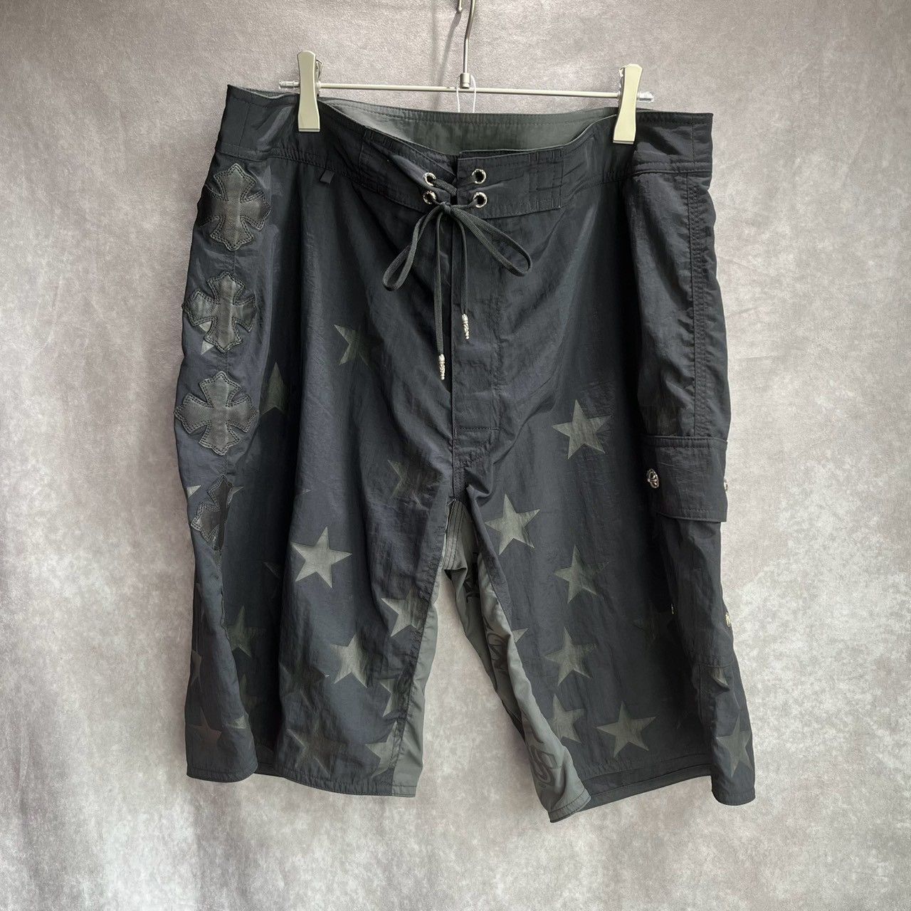 クロムハーツ　水着 34 クロムハーツ スイムパンツ スターモチーフ CHプラスパッチ