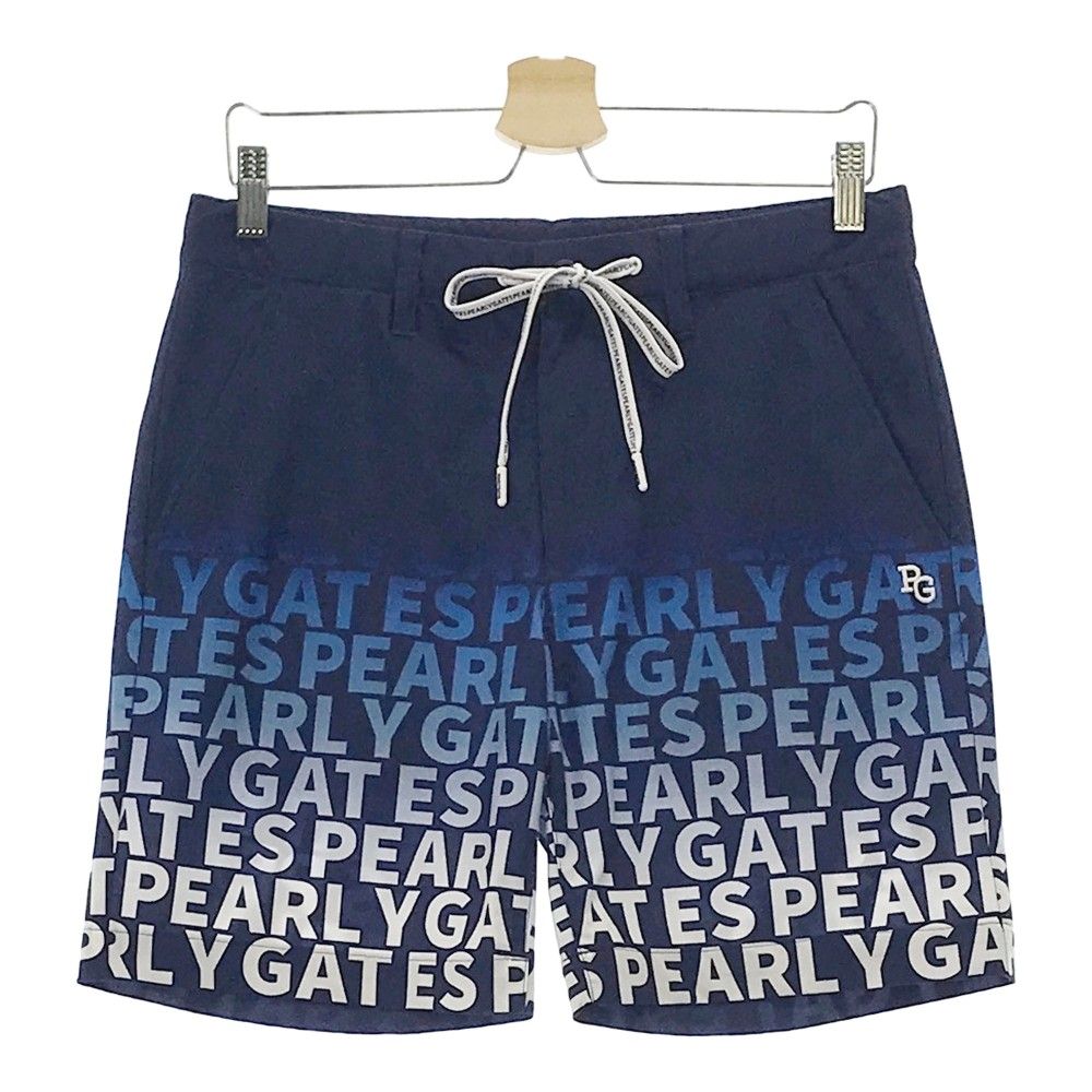 サイズ：4 PEARLY GATES パーリーゲイツ ハーフパンツ ロゴ総柄 ネイビー系 [240101122988]# ゴルフウェア メンズ ストスト