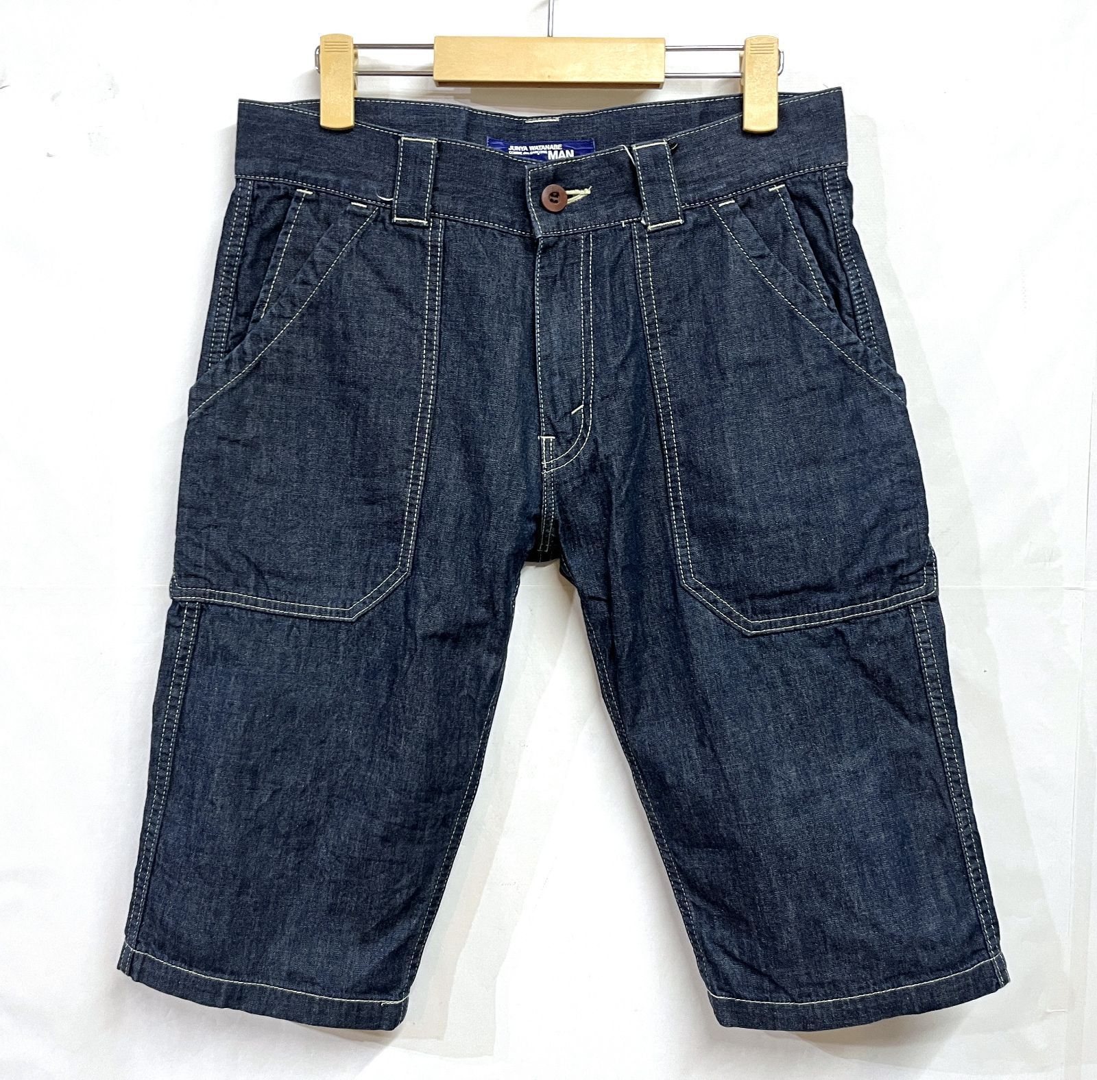 JUNYA WATANABE　コムデギャルソン　麻100　 デニムショートパンツ COMME des GARCONS JUNYA WATANABE MAN｜コムデギャルソン ジュンヤ