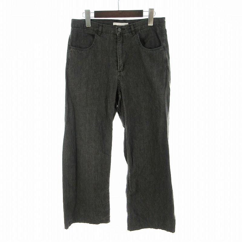 セヤ Seya. 26ss 2 TOFU JEANS/ LINEN DENIM コットン リネン デニムパンツ ジーンズ NK03141D15 ストーン ブラック 黒 ボトムス