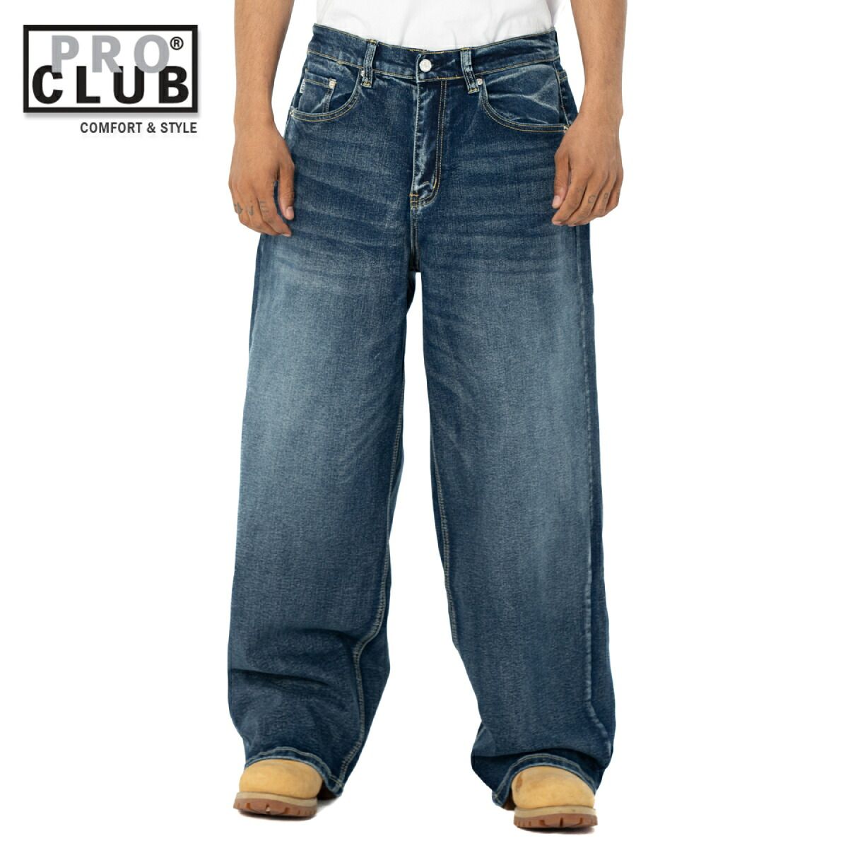 PRO CLUB HEAVYWEIGHT BAGGY FIT デニムパンツ バギーフィット ダークストーンウォッシュ DENIM PANT Dark Stone Wash プロクラブ ストリートファッション サイズ28 10,296円
