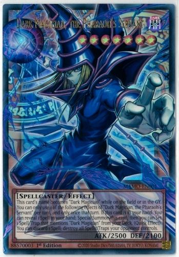 遊戯王/英語版/EU版/王のしもべ－ブラック・マジシャン/Dark Magician, the Pharaoh's Servant/ウルトラ/オーバーフレーム/1st Edition/マグニフィセント・モンスターズ/MAMO-EN001
