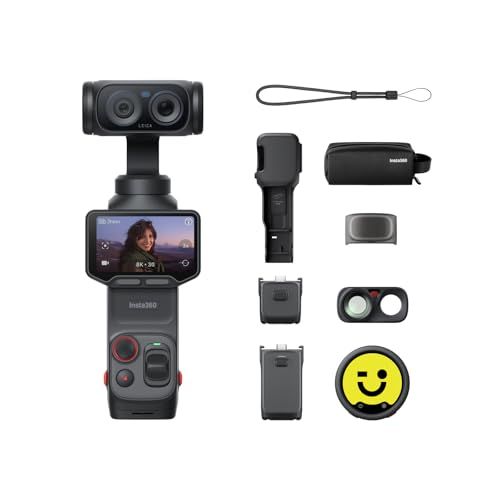 Insta360 Luna Ultra コスミックブラック クリエイターキット - デュアルLeicaレンズ搭載8K Vlogカメラ、12倍ズーム、1インチセンサー、着脱式2インチタッチスクリーン、トリプルAIチップ搭載、Vlog撮影向けポケ fd9258a4