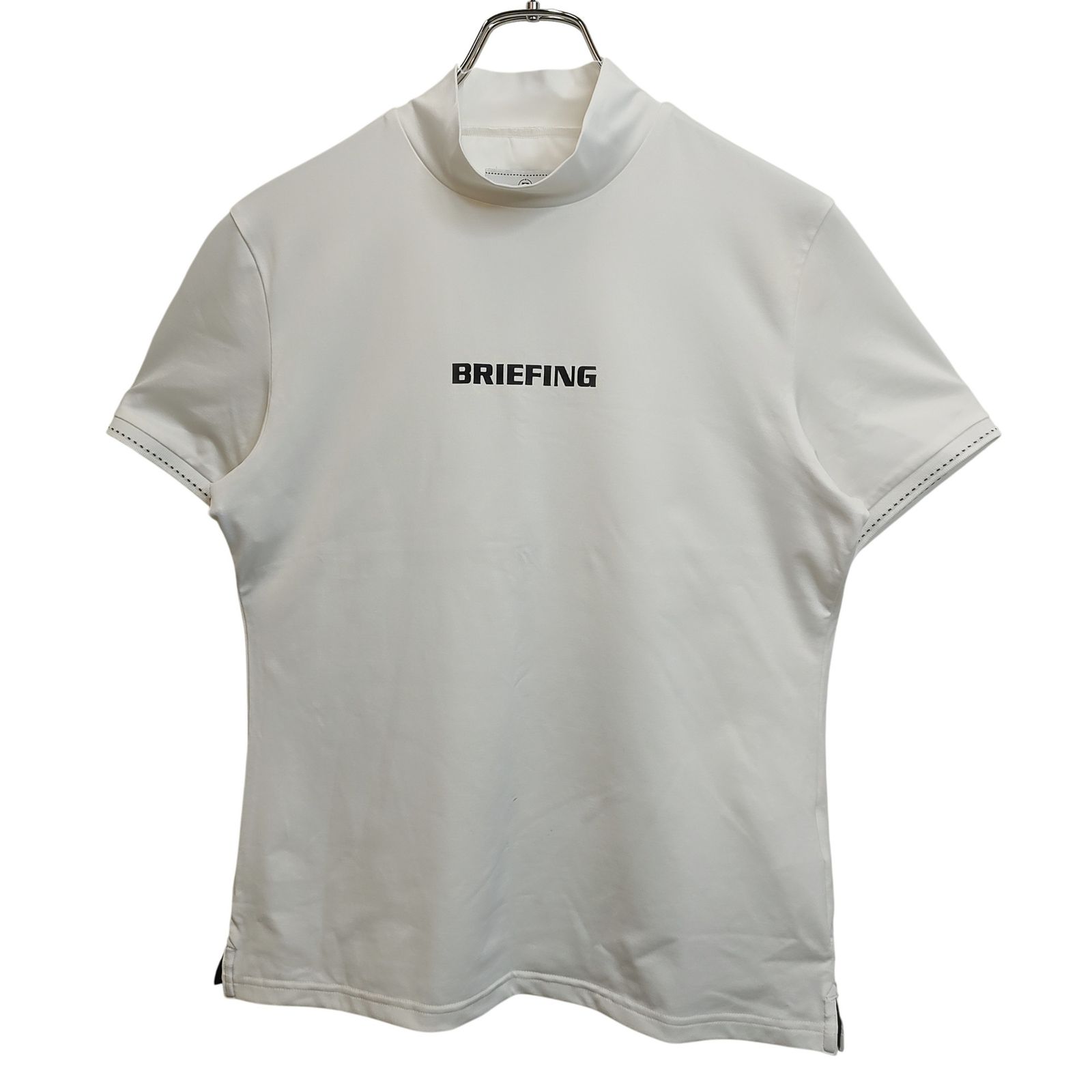 BRIEFING ゴルフ モックネックシャツ ホワイト BRIEFING GOLF ブリーフィングゴルフ S/S Mock-neck shirt 半袖 モック