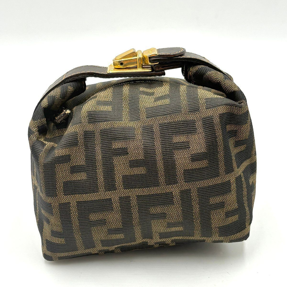 外観極美品◎FENDI フェンディ マイクロサイズ ズッカ柄 ゴールド金具 