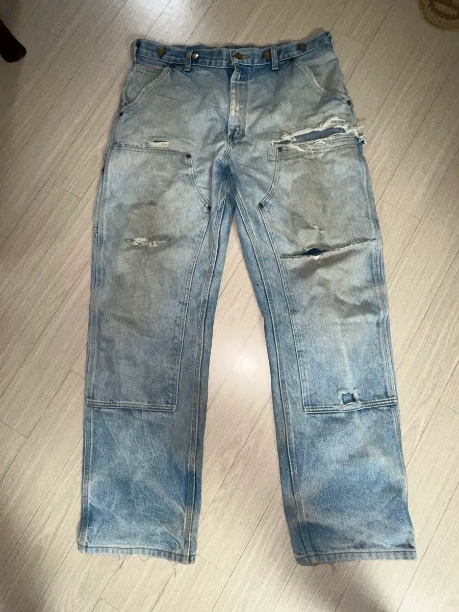 ヴィンテージ Carhartt ダブルニー デニム リペア