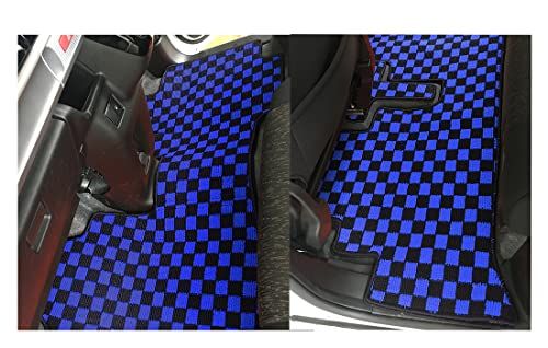 MK53S スペーシア/スペーシアカスタム フロアマット スペーシアギア H29/12? 内装マット フロント セカンド カーマット ブルーチェック 滑り止めAR 8c12e978