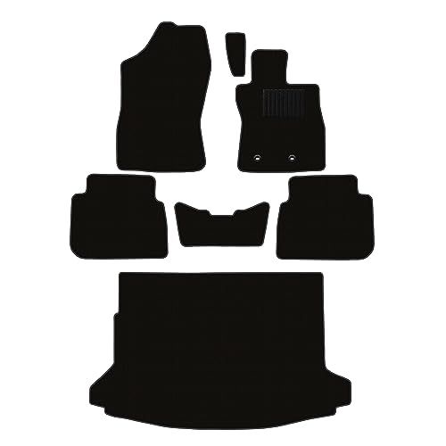 Aviles スバル 互換品 新型 クロストレック GU系 フロアマット + トランクマット(ラゲッジマット)【16色から選択】(01：無地×ブラック)AR da33b995