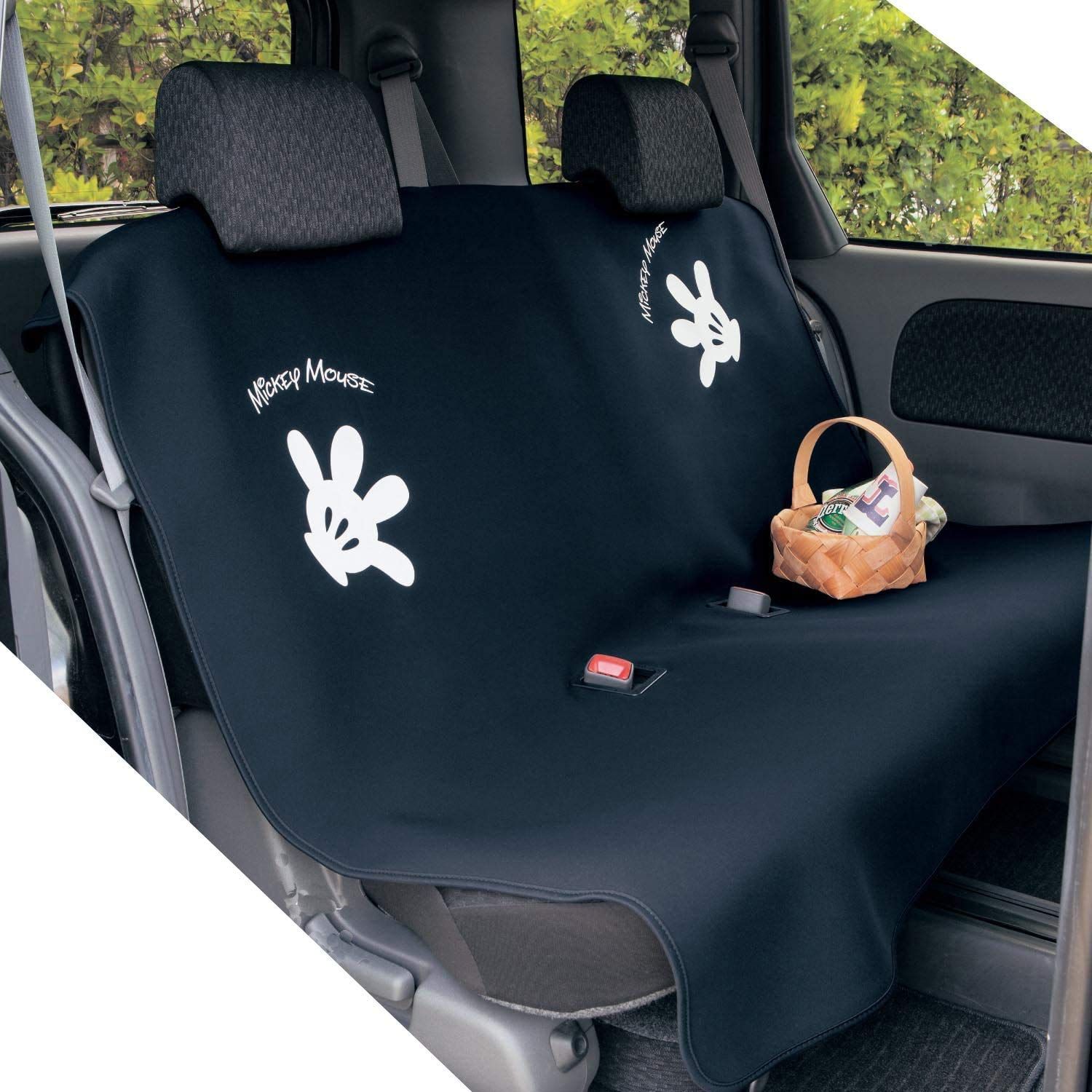 K◆[ベルメゾン] ディズニー シートカバー 車用 防水 エプロン ミッキー グローブ リア用１枚 d8dec5ed