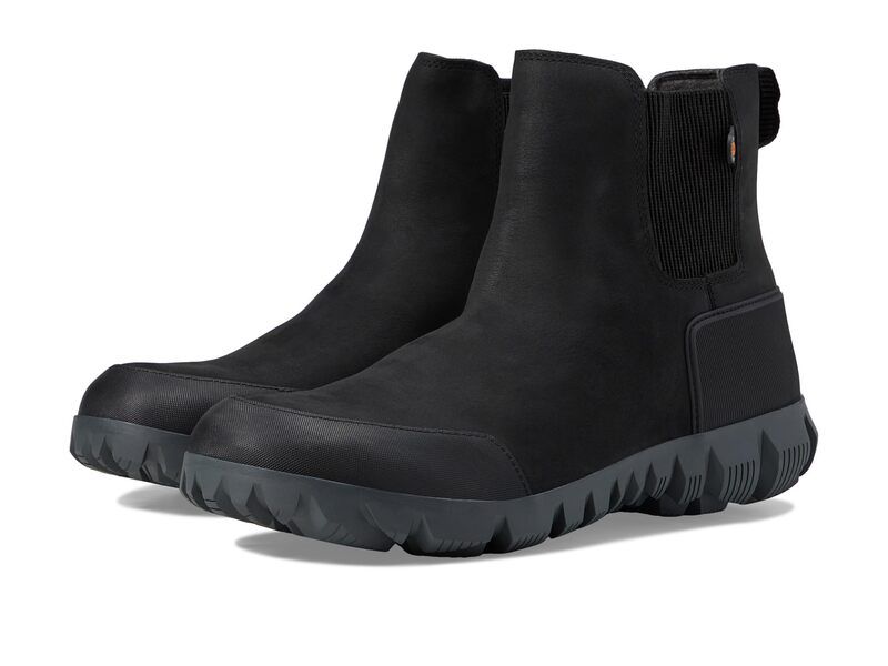 ボグス メンズ シューズ ブーツ・レインブーツ チェルシー レザー Bogs Arcata Urban Leather Chelsea Black ブラック