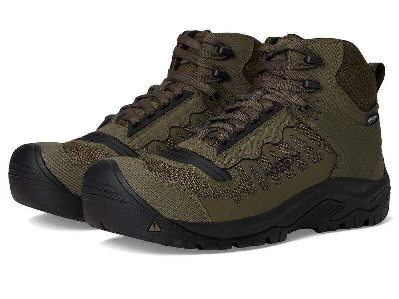 キーン メンズ シューズ ブーツ・レインブーツ Keen Utility Reno KBF Mid Waterproof Comp Toe Dark OliveBlac オリーブ