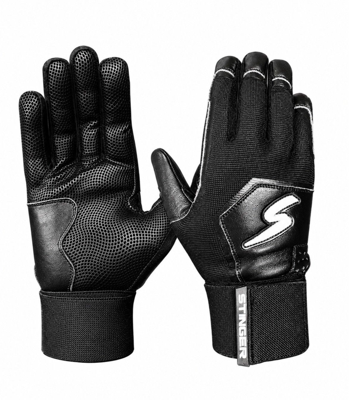 STINGER/スティンガー Winder Series Batting Gloves - Black Out バッティンググローブ 野球 革手袋 打撃用 両手用　ロングカフ 6,860円