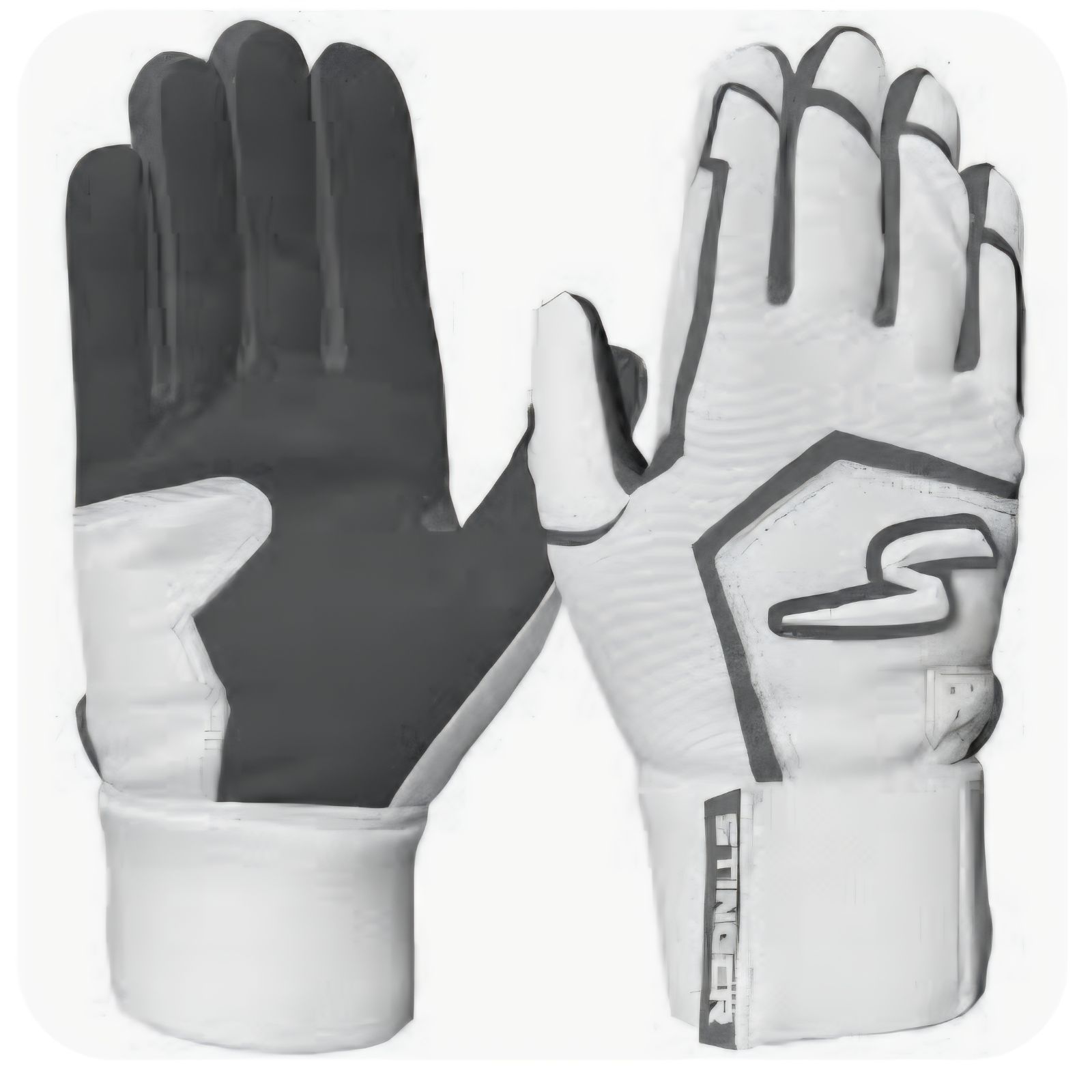 STINGER/スティンガー Winder Series Batting Gloves- Gray & White バッティンググローブ 野球 革手袋 打撃用 両手用　ロングカフ 7,448円