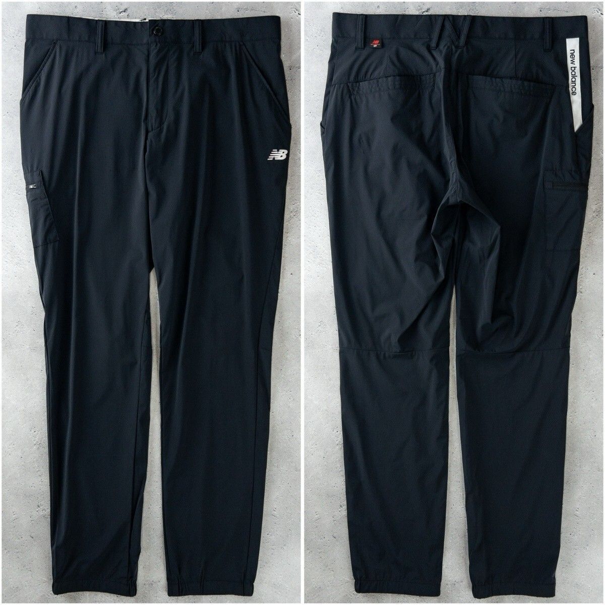 美品 new balance golf ニューバランス ゴルフ ストレッチ ロングパンツ テーパード ジップポケット メンズ 5 (L) ゴルフウェア / 黒 8,030円