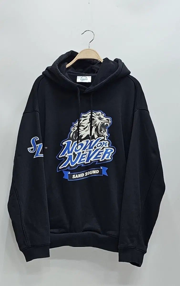 (ほぼ新品) SAMSUNG LIONS サムスン・ライオンズ × THE SOUND サンド 2024年 ポストシーズン 限定モデル フーディー / メンズ L ブラック