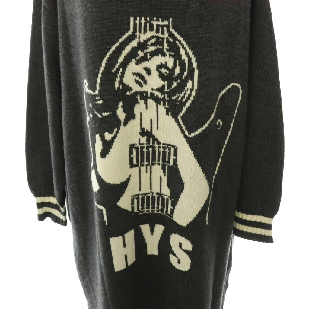 ヒステリックグラマー HYSTERIC GLAMOUR GUITAR GIRL編込Vネック
