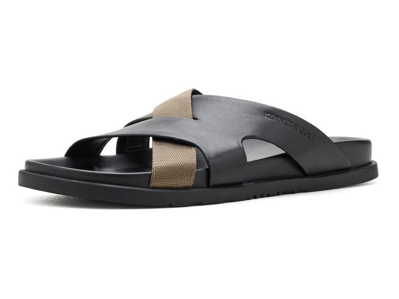 ケネスコール メンズ シューズ サンダル Kenneth Cole Wassen Black Leather ブラック