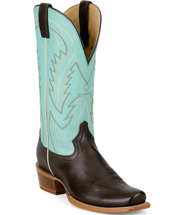 トニーラマ メンズ シューズ ブーツ・レインブーツ カラーブロック レザー Tony Lama Mens Beau Cowhide Colorblock Leather Western Boots B