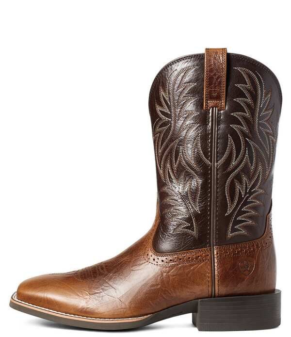 アリアト メンズ シューズ ブーツ・レインブーツ Ariat Mensport Wide Square Toe FourRow Stitch Western Boots Fiddle BrownPow