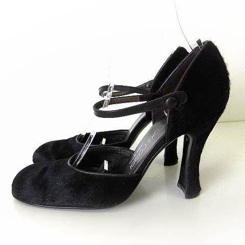 Sergio Rossi Sergio Rossi Pumps Mary Jane Chunky Heels Harako Leather 35 Black Black 22.5cm Shoes