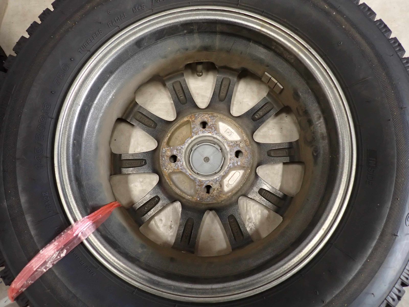 冬4本 会社宛 送料無料 145/80R13×4J 75Q ブリヂストン ブリザック