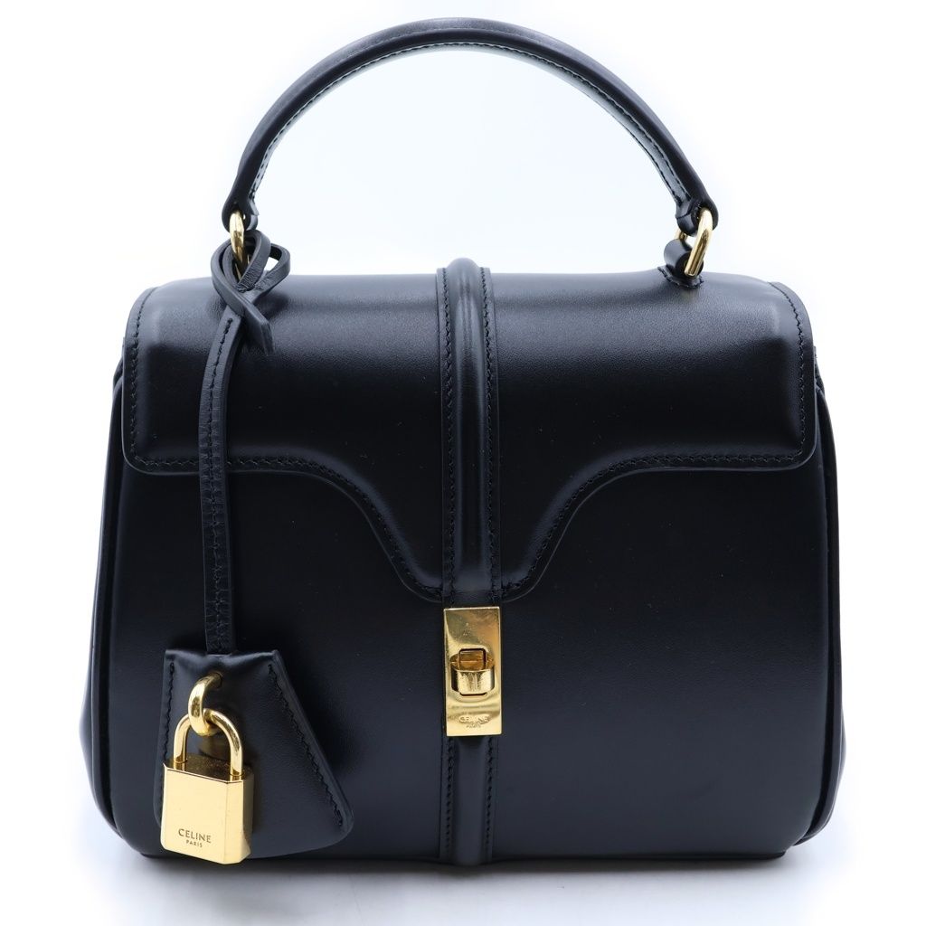 美品 CELINE セリーヌ セーズ16 ミニ 2way ハンドバッグ CELINE (セリーヌ) ミニ 16 セーズ ハンドバッグ 2wayショルダー