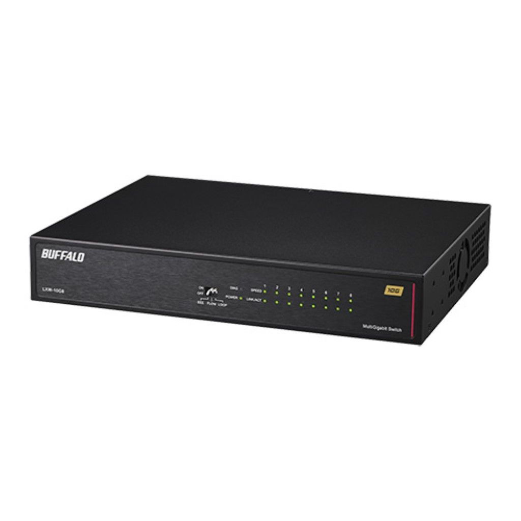 【新品/在庫あり】BUFFALO バッファロー LXW-10G8 ブラック 10GbE 8ポート スイッチングHub 30,300円