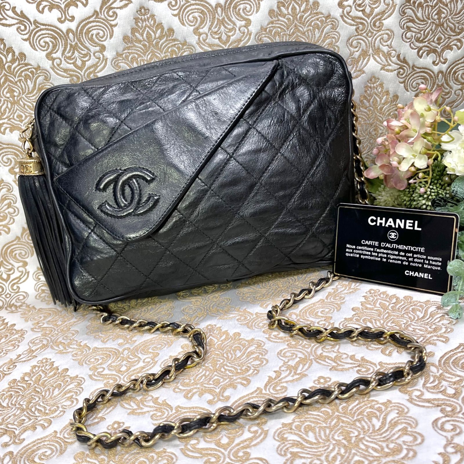 CHANEL シャネル【美品】カメラバッグ フリンジ マトラッセ ココマーク CHANEL シャネル【美品】カメラバッグ フリンジ マトラッセ ココマーク