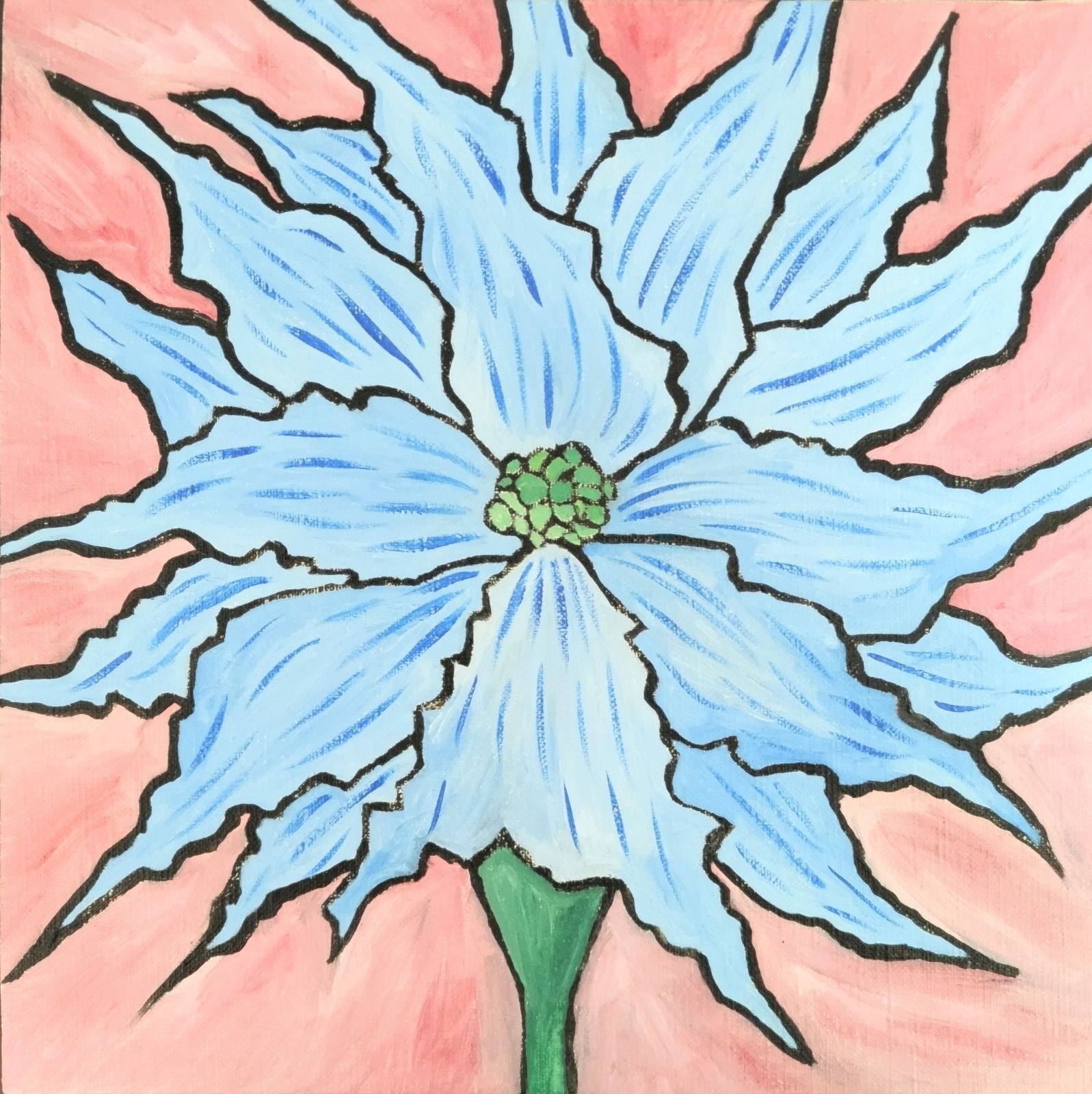 三原彰彦 サロン・ドトーヌ入選作家 [KODAIBANA] 油彩画 S3号 油絵 ドローイング 原画 美術品 現代アート 絵画 植物画 抽象画 花 artwork oilpainting 花の絵 original art drawing Unframed