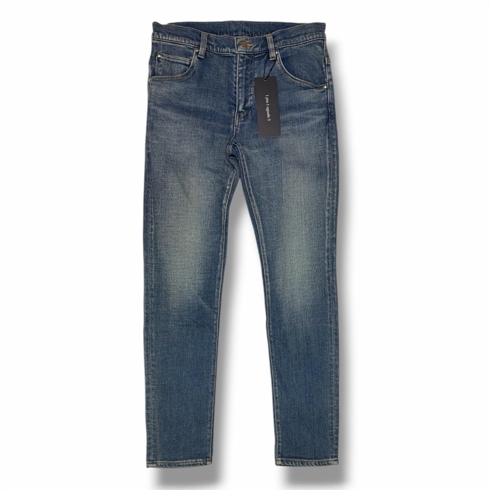 参考上代102300円 未使用 1piu1uguale3 9 TAPERED デニムパンツ ジーンズ ウノピュウノウグァーレトレ MRP649 インディゴ 4 （24558M）