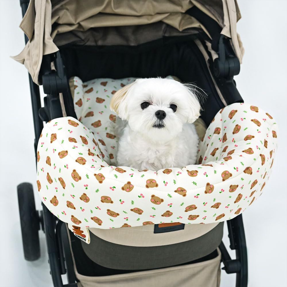 ★新品★犬 猫 クールクッション 夏用 ペットカート用 コンフォーター ボルスター ひんやりマット おしゃれ 韓国ブランド PARISDOG 【COOLベアーコンフォートクッション】(ベージュ) 804e87f6 6,440円