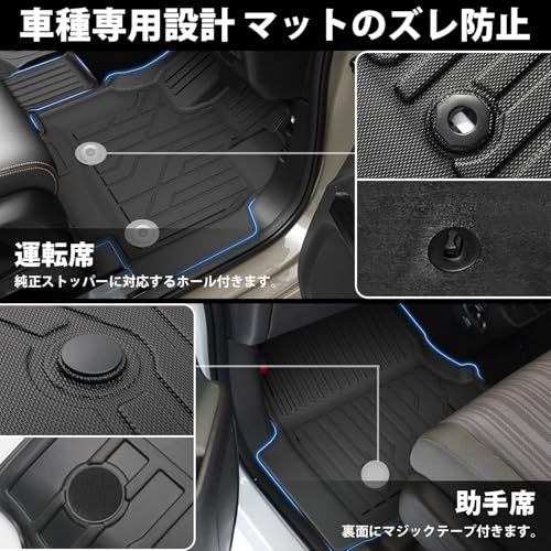 K◆Jiooy ホンダ 新型フリード GT系 フロアマット+セカンドマット+ラゲッジトレイ 5点セッ 6人乗り ガソリン車専用 8bcb49b3