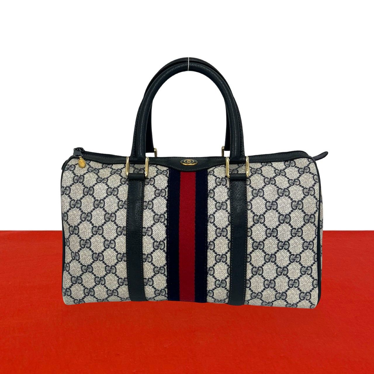 GUCCI 黒 レザー ハンドバッグ ヴィンテージ オールドグッチ カテゴリ 