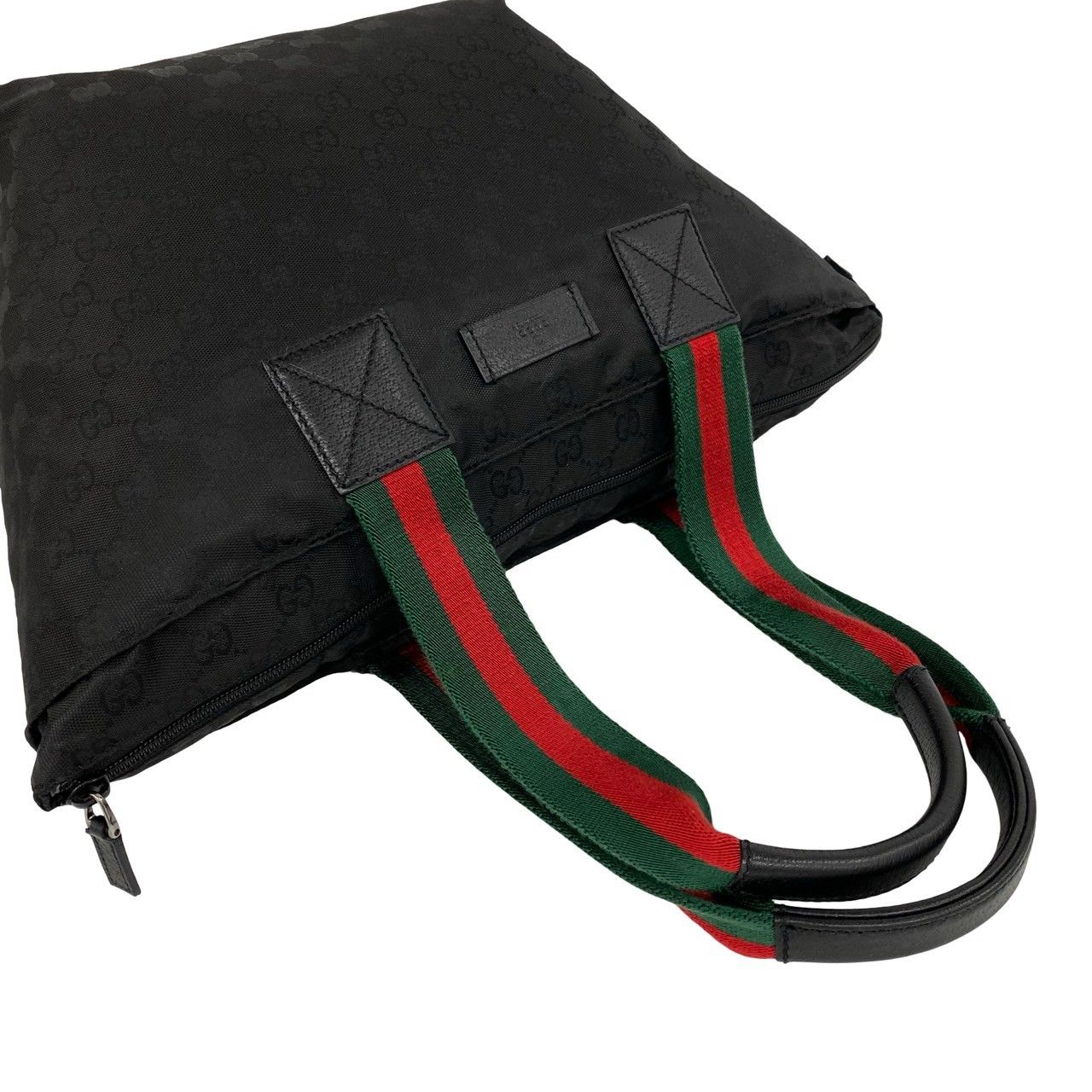 極 美品 GUCCI グッチ シェリーライン GG 柄 ロゴ ナイロン レザー