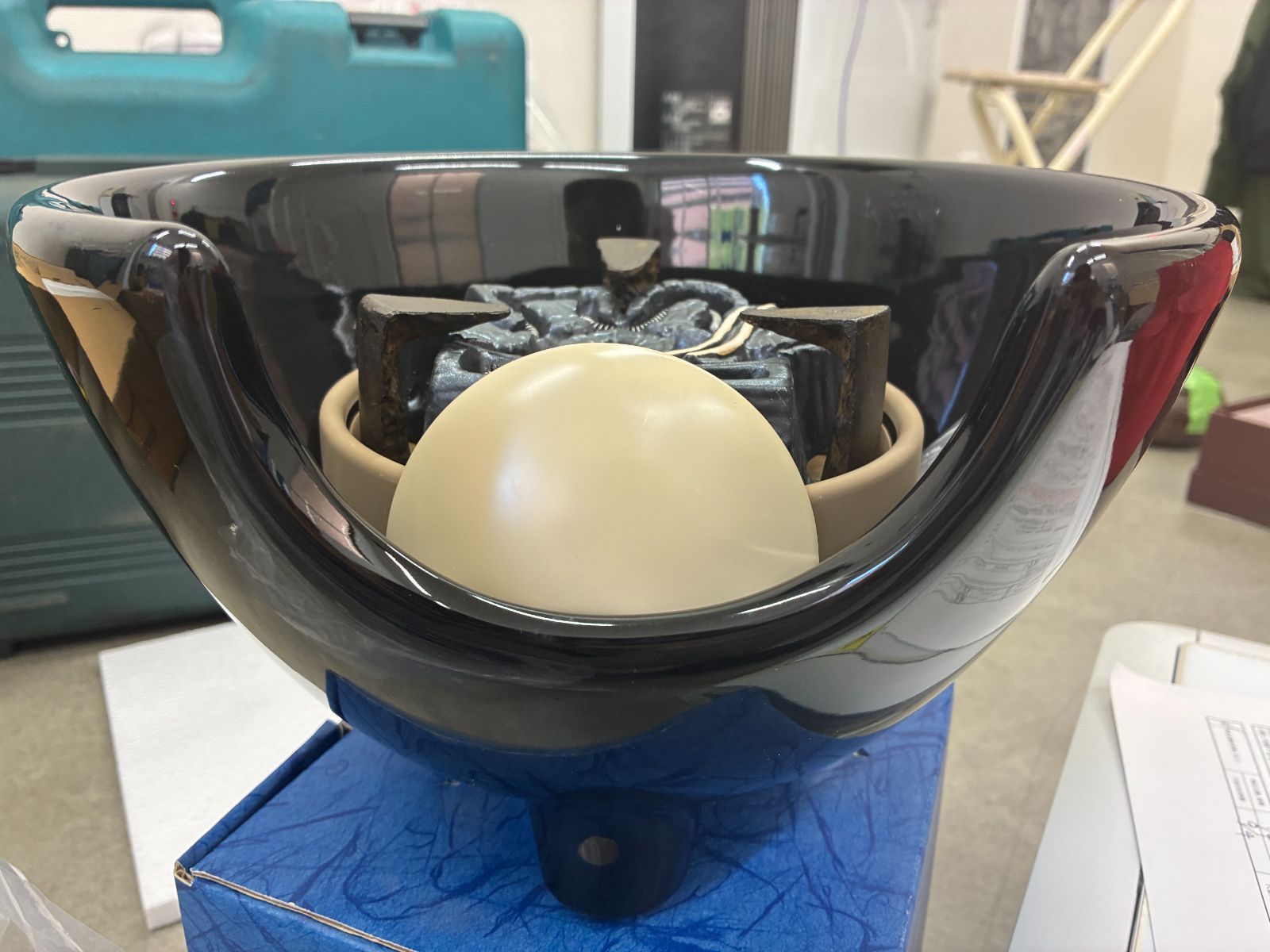 新品未使用 茶道具 風炉型電熱器 F406 真塗 株式会社 創巧野々田