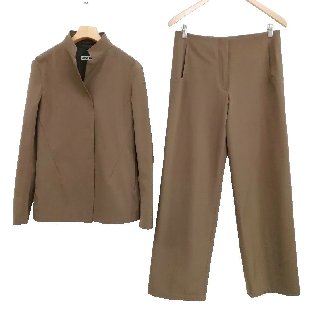ジルサンダー JIL SANDER セットアップ パンツ スーツ スタンドカラー