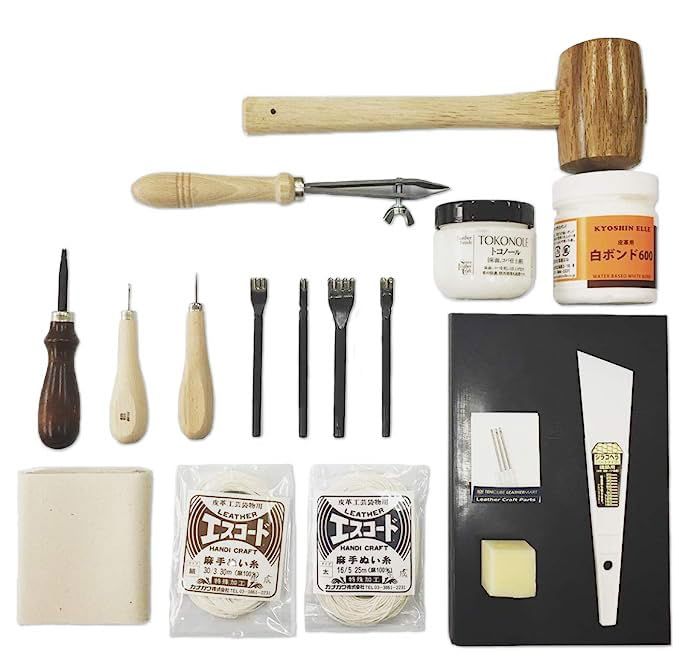 10cube Leathermart レザークラフト 工具セット 18点コンプリートキット 【日本製】ym