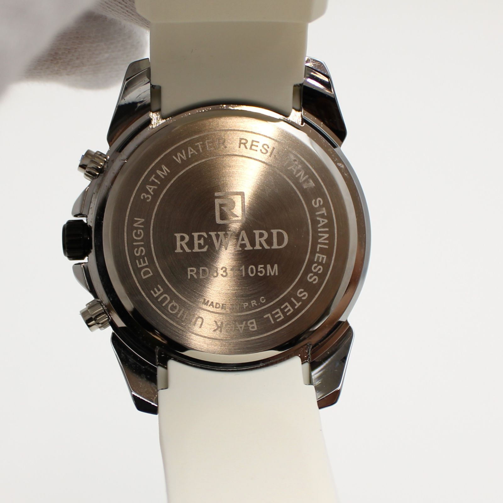 美品】REWARD オマージュ クロノグラフ ウォッチ ラバーS メンズ腕時計