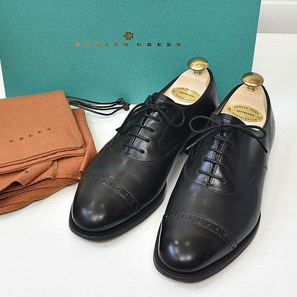 EDWARD GREEN エドワードグリーン BERKELEY バークレー パンチドキャップトゥ ブラックカーフ 5｜25g2965 47,400円
