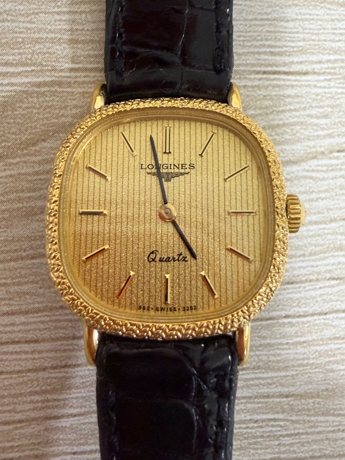 LONGINES ロンジン レディース クォーツ ゴールド スクエア