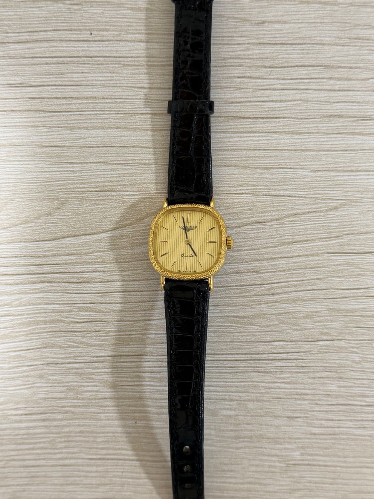LONGINES ロンジン レディース クォーツ ゴールド スクエア