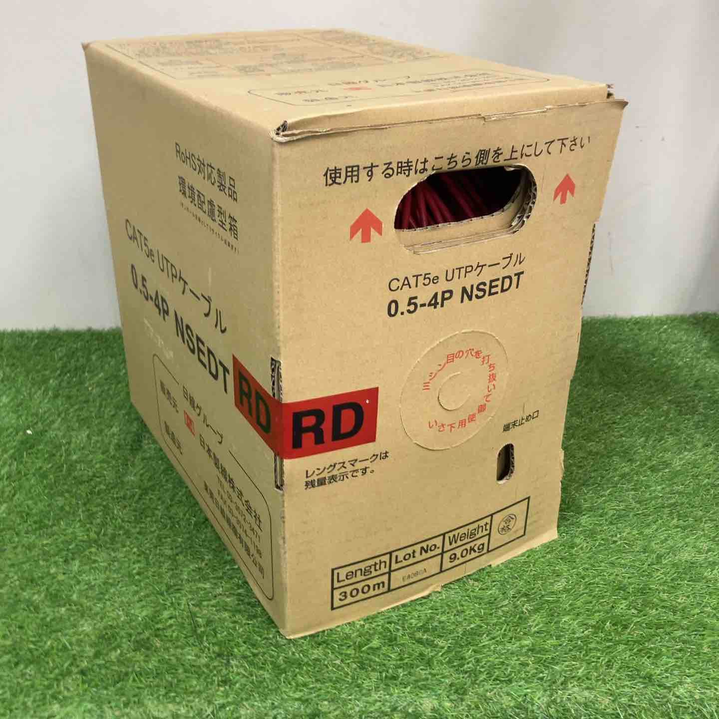【未使用品】◇日本製線 Cat5e UTPケーブル 0.5-4P NSEDT LANケーブル 300ｍ×1箱 RD◇アクトツール富山店◇Y5