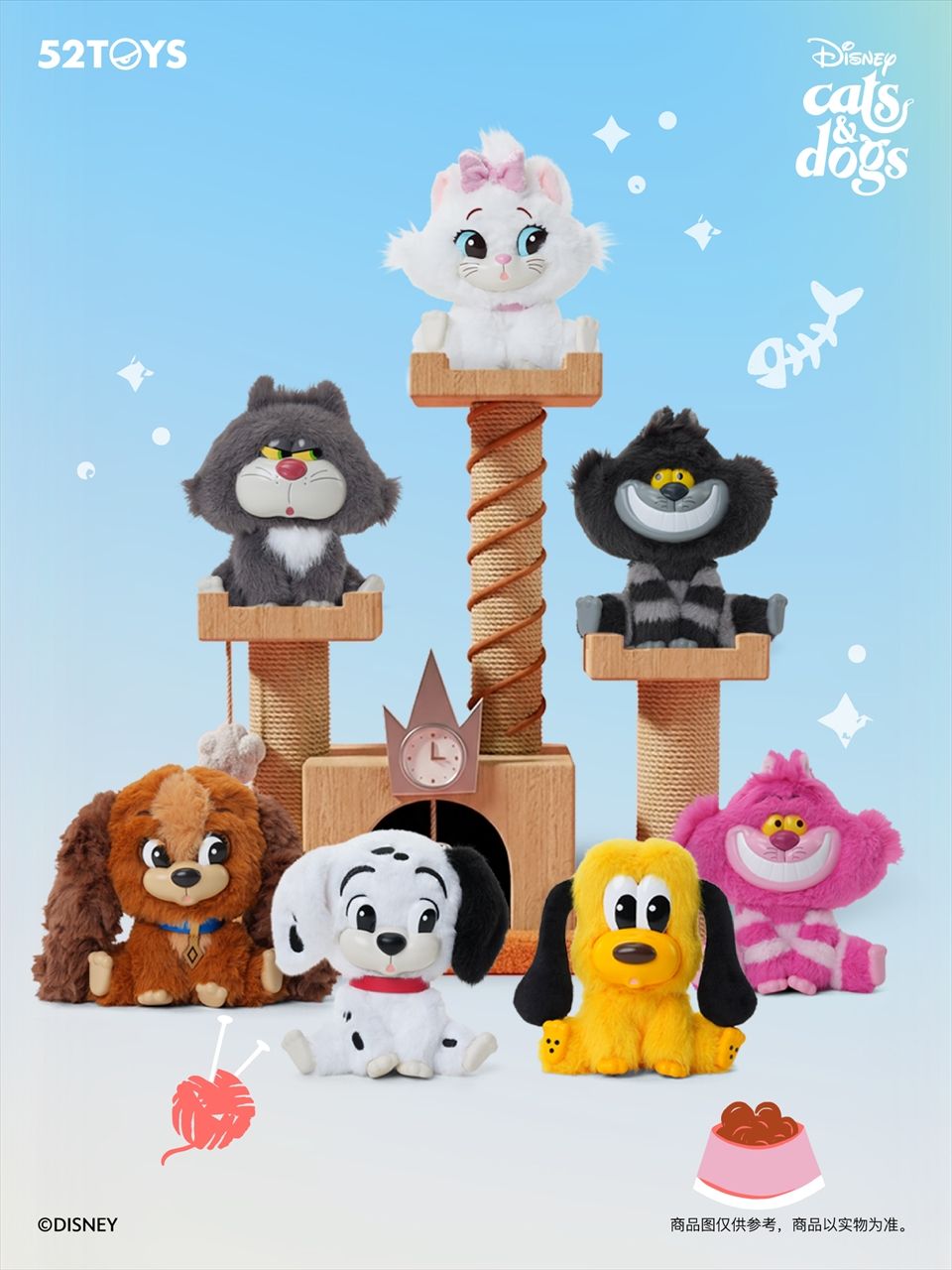 【52TOYS】52TOYS BLINDBOX ディズニー キャッツ＆ドッグス なかよし ぬいぐるみストラップ 1BOX入数：6 9,580円