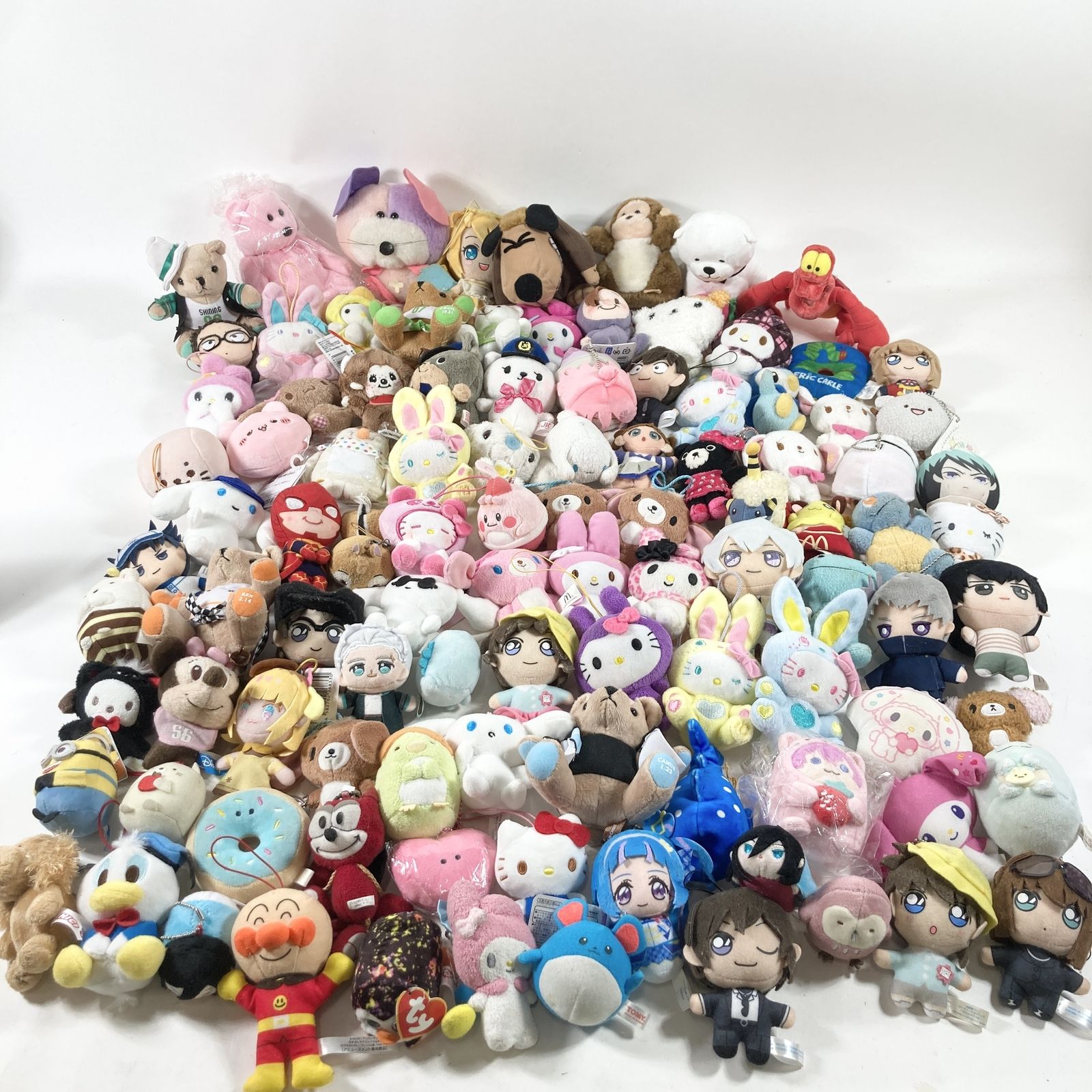 ★ アニメキャラクター 含む ミニぬいぐるみ マスコット 約100点 まとめ商品 サンリオ ディズニー モンチッチ すみっコぐらし 等 現状品