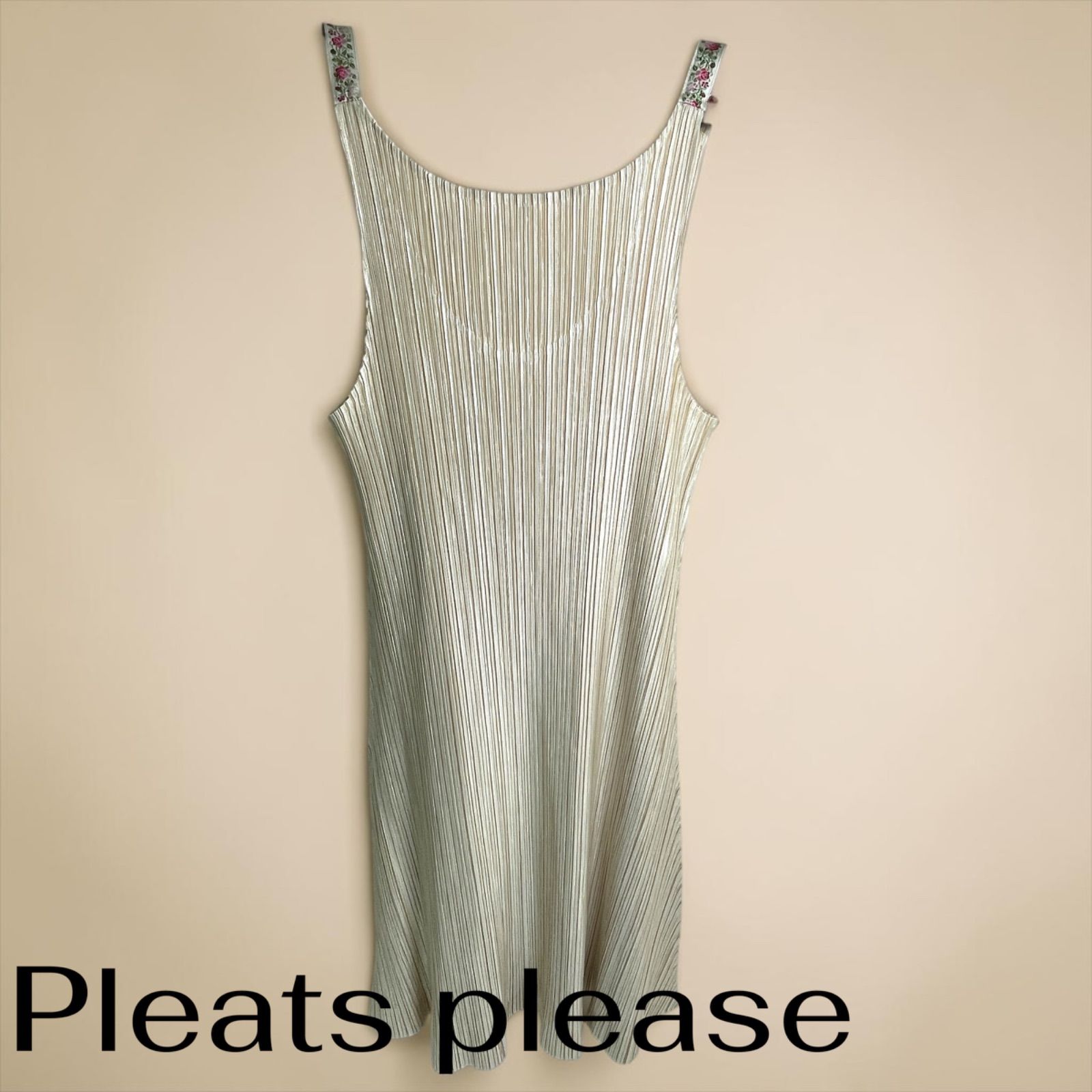 ✨美品✨PLEATS PLEASE 花柄 ノースリーブ ワンピース ISSEY MIYAKE イッセイミヤケ Pleats Please プリーツプリーツ