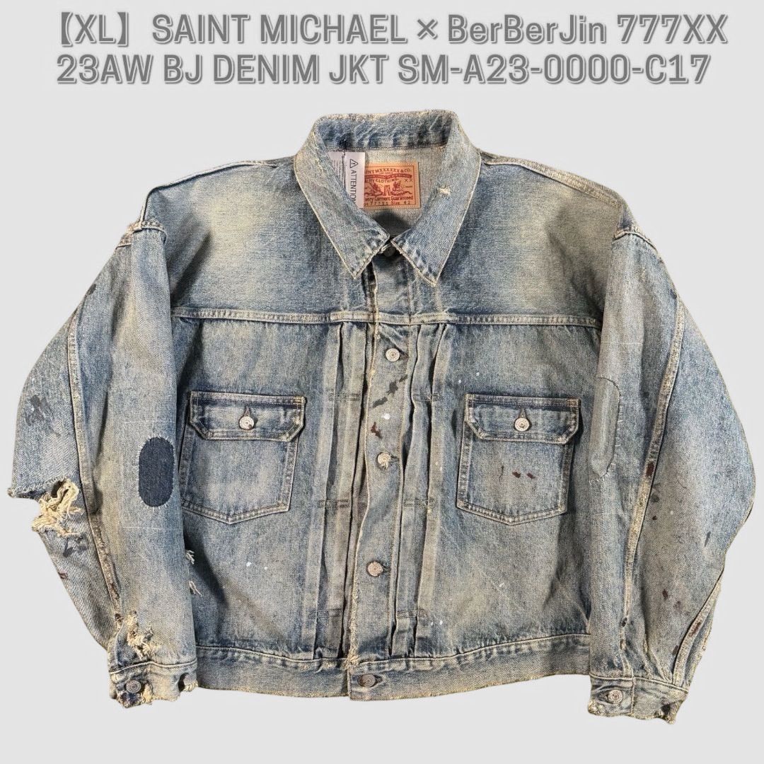 SAINT MICHAEL × BerBerJin 777XX 23AW BJ DENIM JKT SM-A23 SAINT