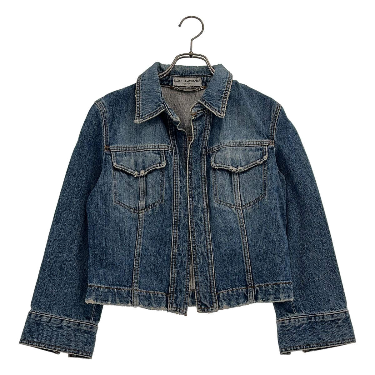 K156 S ドルチェアンドガッバーナ Y2K デニムジャケット レディース DOLCE＆GABBANA / ドルチェ＆ガッバーナ | ボタンレス デニム