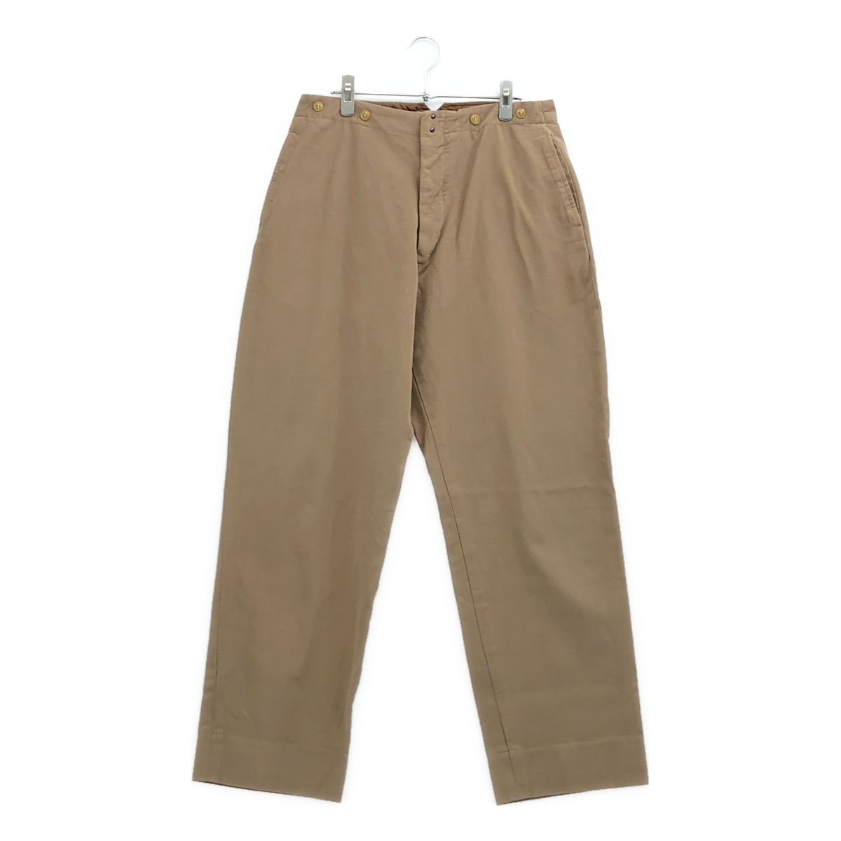 COMOLI スラックス　ベージュ COMOLI / コモリ | 製品染 バックストラップパンツ | 1 | ベージュ
