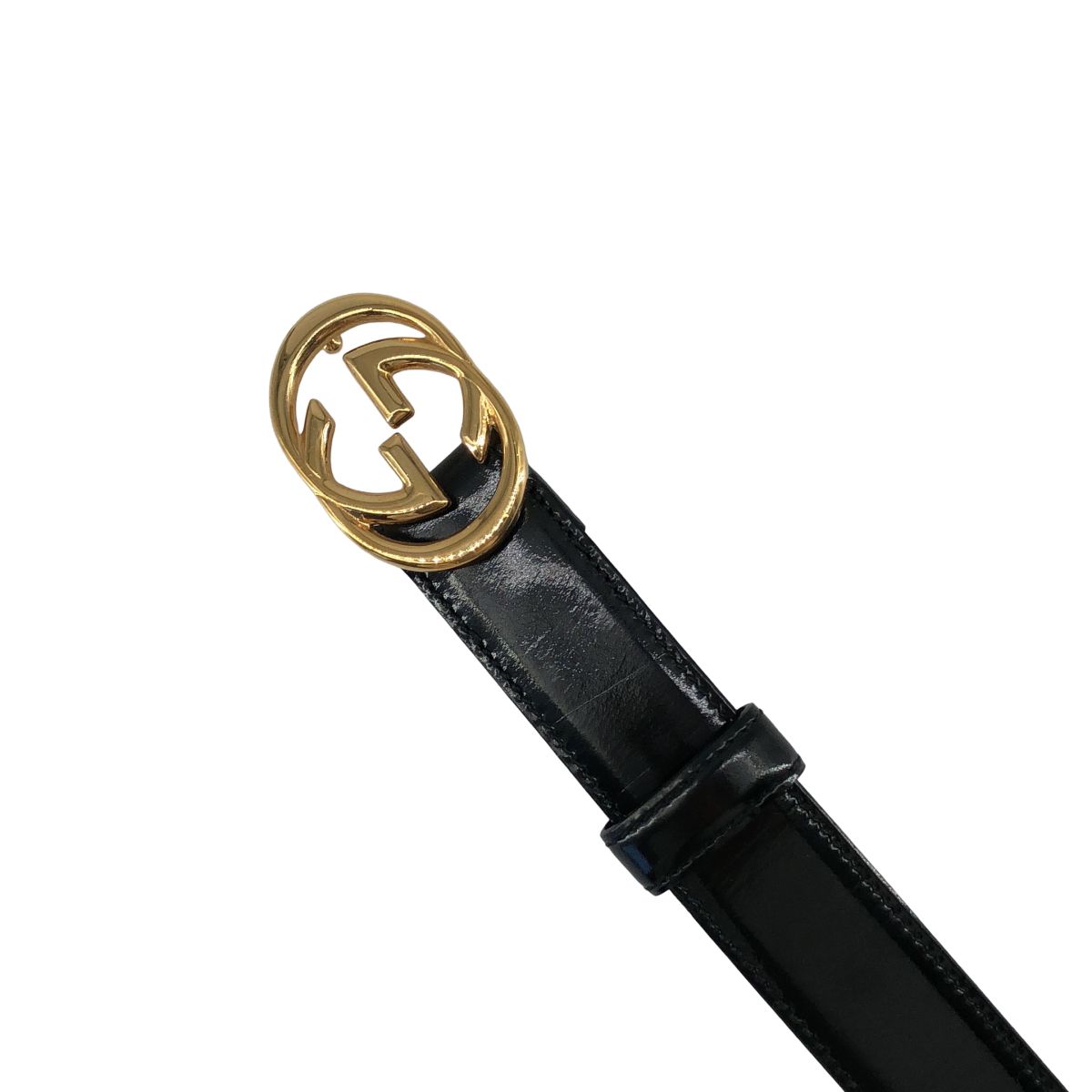GUCCI / グッチ | インターロッキングG パテントレザー ベルト | 75-30